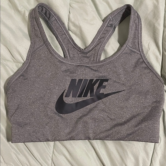 Nike Women's Charcoal Sports Bra - Picture 1 of 1
